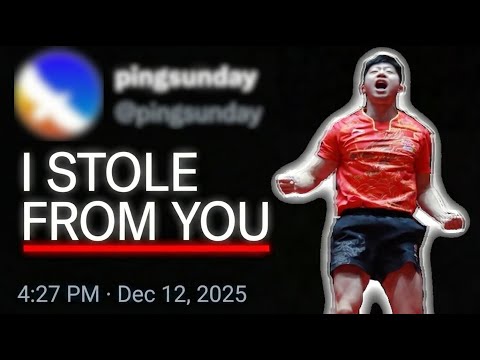 Exposing The Biggest Table Tennis Creator Who Steals Content