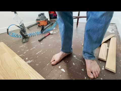 New Quiet Compressor Installing Oak Hardwood floors