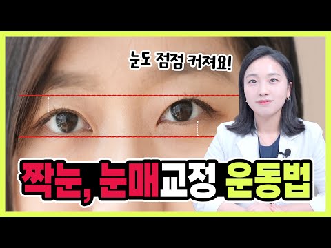 짝눈, 눈매교정 운동법 / 눈커지는 방법 / 눈비대칭 교정운동 / 또렷한 눈 만들기