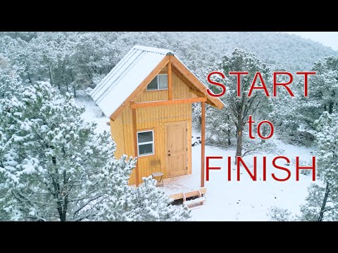 Building Cabin in the Woods Only 55 Sq Ft - Start to Finish