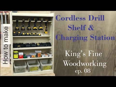 08 - How to Build a Cordless Drill Shelf and Charging Station to hang on french cleats