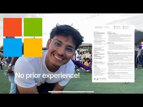 El Resume that got me into Microsoft Explore