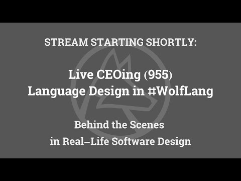 Live CEOing Ep 955: Language Design in Wolfram Language [SubValuesHoldAll and more]
