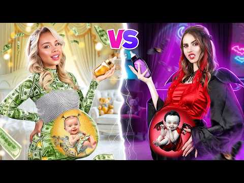 Беременная Вампирша vs Реальная Девушка! Челлендж Беременных Для Мамы Вампира