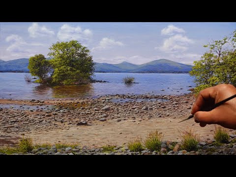 How To Painting a Realistic Lake With Oil Paint.