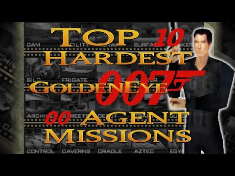 TOP 10 Hardest Missions Goldeneye (00 Agent) No Cheats & Original Hardware | Nintendo 64