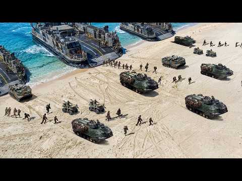 US Military Showing Off Crazy Amphibious Assault During Massive Beach Landing