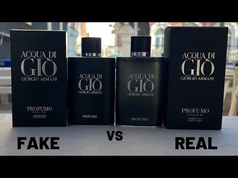 Fake vs Real Armani Acqua di Giò Profumo Perfume / The New Perfume Version / Non Magnetic Cap