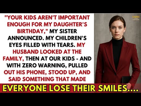 Sister Said 'Your Kids Aren't Important Enough For My Daughter's Birthday'—Then...