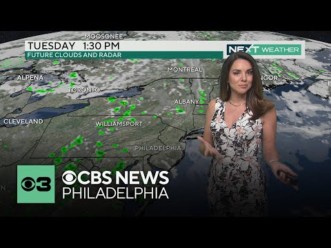 Warm and partly sunny in Philadelphia Monday, tracking chances for rain each day this week