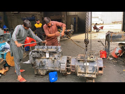 Process of Rebuilding Truck Engine | Truck Engine Turning into Electrical Generator
