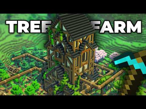I Built The Most Over The Top Tree Farm in Minecraft Hardcore