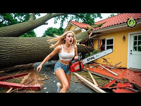 Extreme Dangerous Fastest Big Chainsaw Cutting Tree Machines | Monster Stump Removal Excavator #118