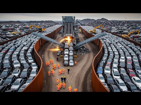 35 Most Dangerous Car Crushing & Shredding Machines That Obliterate Everything | Scrap Processing #1
