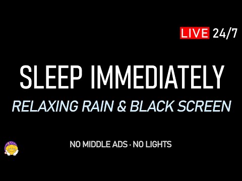 🔴 Fall Asleep Immediately Tonight | Relaxing Rain for Insomnia Relief & Mind Reset | Black Screen