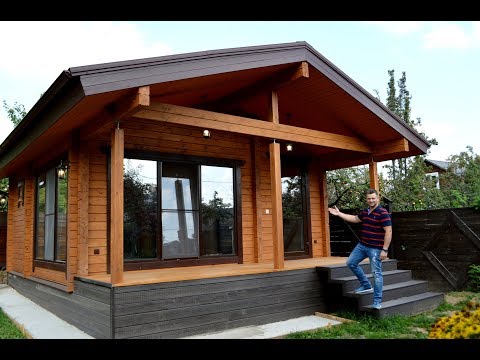 Дом Баня 7 на 5,5 из клееного бруса в Одинцово.