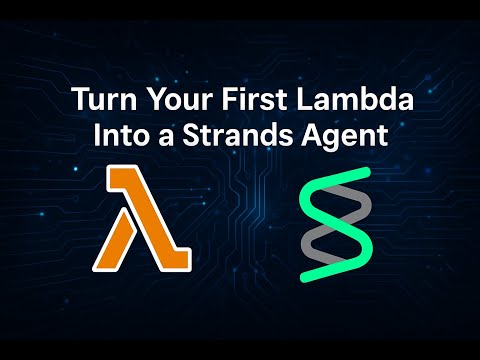 Build Your First AI Agent on AWS in Minutes (Lambda + Strands)