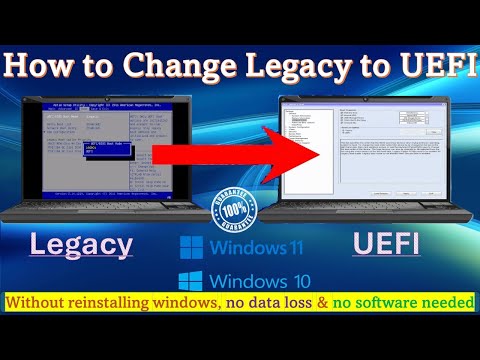 How to change Legacy to UEFI without reinstalling windows 11/ 10 |  no data loss | no software need
