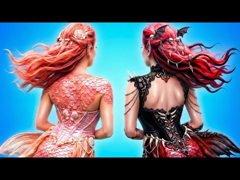 学校が海に!?🧜‍♀️✨ ライト vs ダーク マーメイド変身バトル🔥