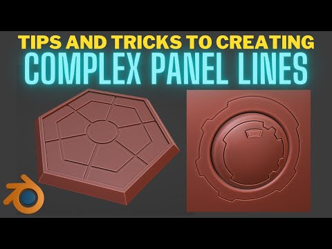 How to create complex panel lines in Blender