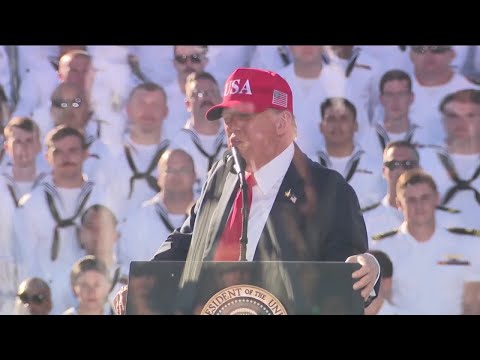 Full speech: Trump touts accomplishments, military investment at Navy celebration event in Norfolk