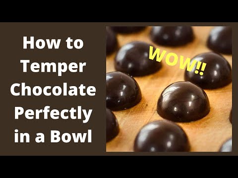 How to Temper Chocolate Using a Microwave and a Bowl | Temper Dark Chcolate