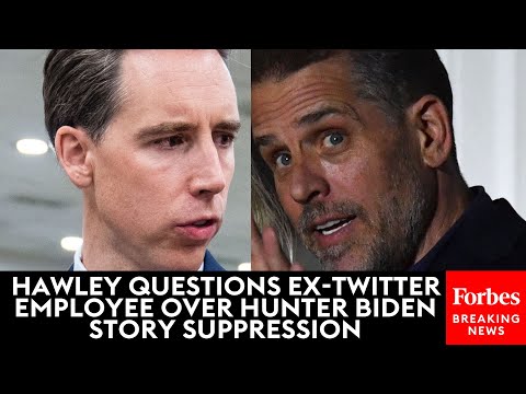 NEW: Josh Hawley Questions Ex-Twitter Employee Over Hunter Biden Story Suppression