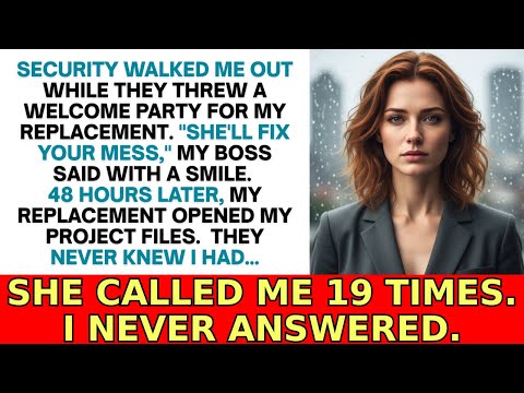 I Was Escorted Out While They Threw a Party for My Replacement - But She Opened My Files and...