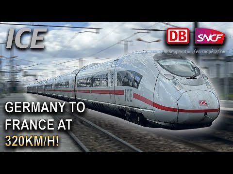 Frankfurt to Paris on a FAST 320km/h DB ICE 3 Velaro D High Speed Train!