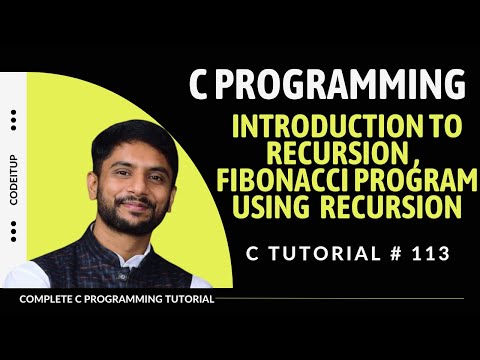 Recursion in C Programming | Fibonacci Series Program in C | In Hindi