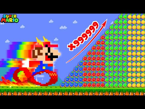 Mario Collects 9999 Seeds Powerups Turn to Fastest Ever | POWER-UP MARIO