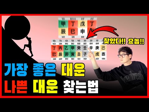실전사주!! 대운을 정확히 봐야 1년 세운의 길흉을 정확히 알수 있습니다.(대운 찾기 연습)