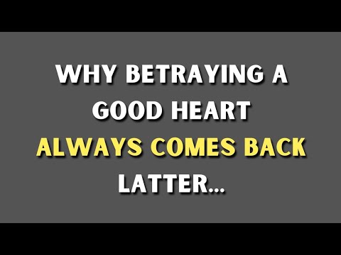 Why Betraying a Good Heart Always Comes Back Later... | Psychology Facts
