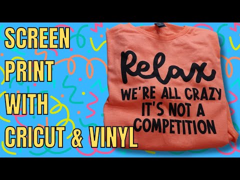 How to Screen Print | Cricut Vinyl Stencil | FOR BEGINNERS | DIY