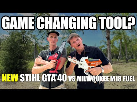 NEW STIHL GTA 40 vs Milwaukee M18 FUEL Hatchet! Chainsaw Review!