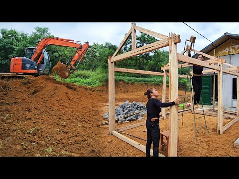 52-Day Full Build: From Start to Finish Wooden Cabin in the Wilderness