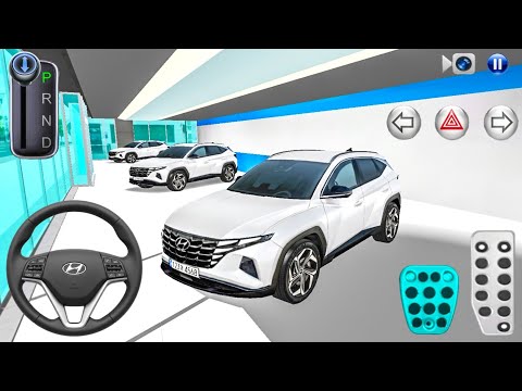 New White Hyundai Tucson SUV Car in The Showroom - 3D Driving Class 2026 - best Android gameplay
