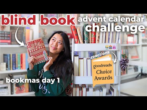 BLIND BOOK advent calendar challenge TBR + Goodreads Choice Awards 2025 reactions | bookmas day 1📚❄️