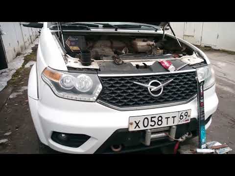 УАЗ ПАТРИОТ, замена опоры рулевого вала, регулировка червячного механизма.