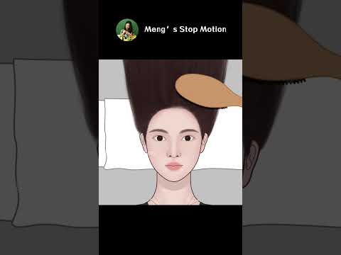 ASMR Relaxing Hair Brushing Animation and Scalp Scaling, Shampoo