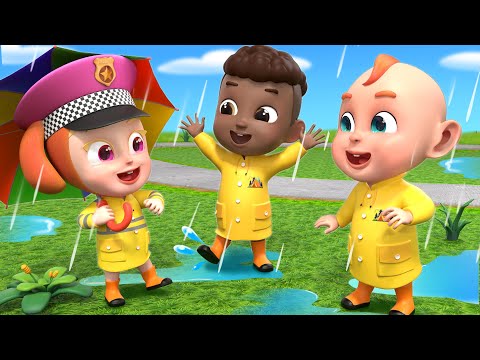 Safety On a Rainy Day | Yes Yes Playground + Play Safe Song | Rosoo Nursery Rhymes & Kids Songs