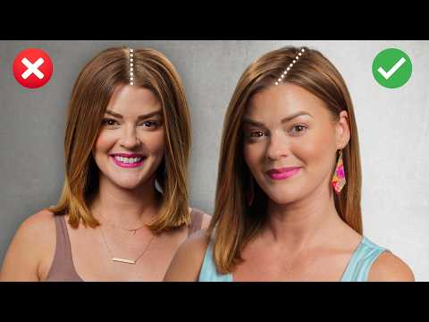 Stop PARTING Your Hair WRONG For Your Face Shape! Middle VS Side Part