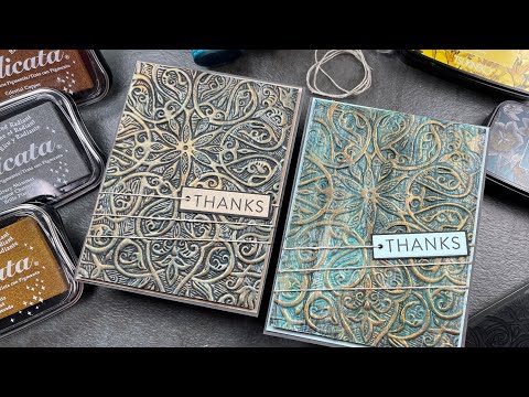Easy Background Technique 3D Embossing Folder Ideas #cardmaking #handmadecards #mixedmedia
