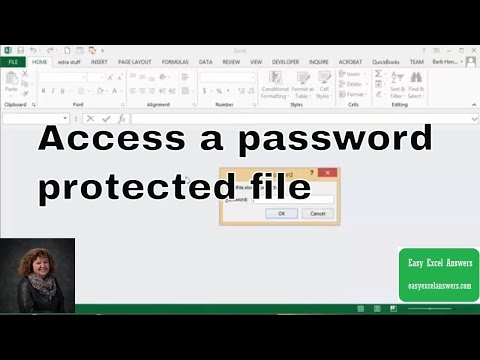 How to access a password protected file with VBA in Excel