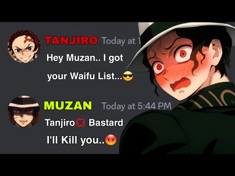 If Tanjiro got Muzan Waifu List | Demon Slayer discord server