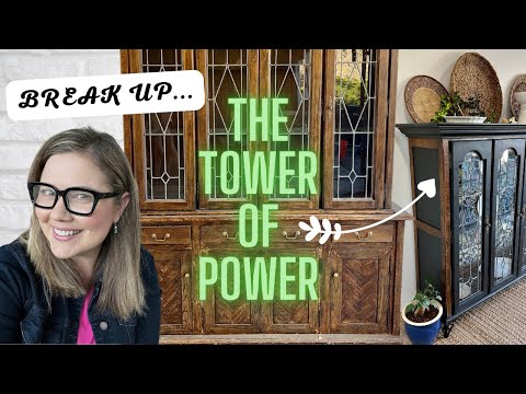 FREE ROADSIDE FIND | CHINA HUTCH MAKEOVER | Break Up Outdated China Hutch & Create 2 FLIPS