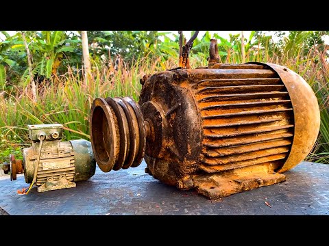 Massive Electric Motor Repair – Restoring Power to the Industrial Wood Saw Monster!