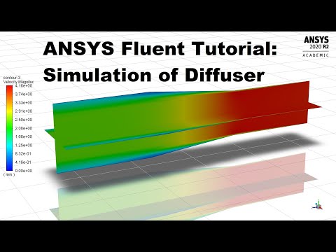 Ansys Fluent Tutorial for Begginers | Steady Simulation of Diffuser, Calculation of Pressure Losses