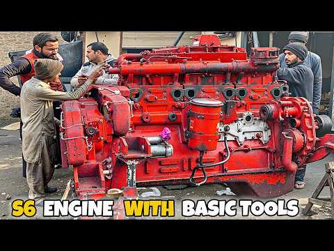 Straight 6 Cylinder Engine! Afghan Mechanic Insane Rebuild with Basic Tools Challenge!