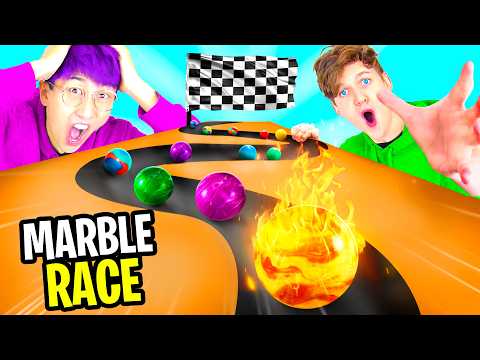 Can YOU Beat LANKYBOX In ROBLOX MARBLE RACE!? (IMPOSSIBLE DIFFICULTY!)